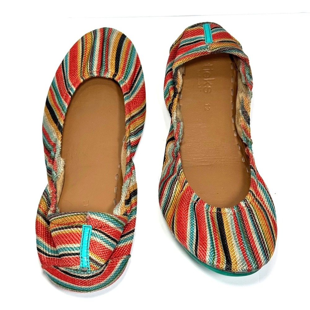 Tieks by Gavrieli Sunset Stripe Ballet Flats Women's 12 Foldable Travel Shoes - Picture 12 of 13